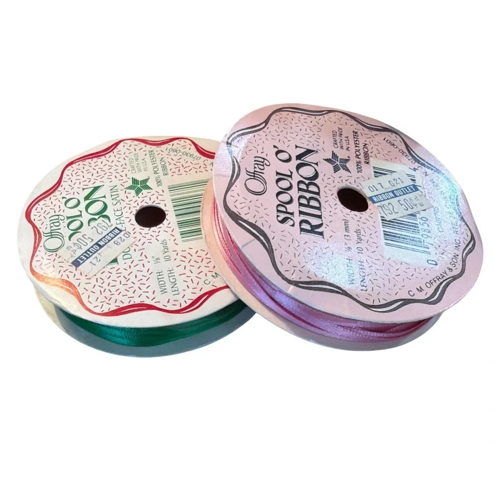 Maxwell Offray Vintage Ribbon Fabric Cord Lot Mixed Sizes Multicolor 80s 90s